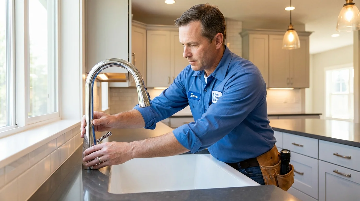 Kitchen faucet installation by Johns Plumbing LLC in Ballinger